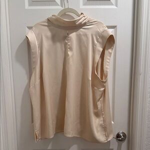 Eloquii Cream Sleeveless Blouse